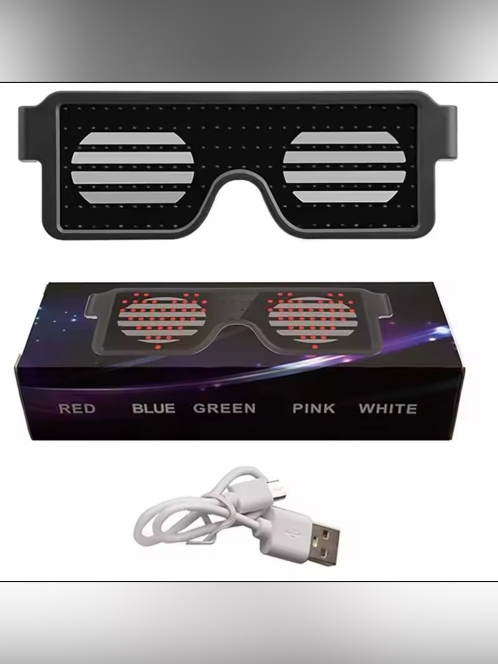 LED glasses programmable